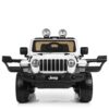 Дитячий повнопривідний електромобіль Bambi Jeep Rubicon (MP3) з багажником, ручкою для транспортування та рухливим капотом, білий