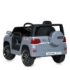 Дитячий електромобіль Toyota Land Cruiser з ручкою+коліщатками для транспортування та рухливим капотом, сірий