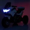 Дитячий триколісний електромотоцикл TOYS (MP3) з багажником та пультом керування, білий