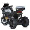Дитячий триколісний електромотоцикл TOYS (MP3) з багажником та пультом керування, чорний