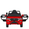 Дитячий електромобіль Toyota Land Cruiser з ручкою+коліщатками для транспортування та рухливим капотом, червоний