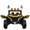 Дитячий двомісний повнопривідний електромобіль Bambi Buggy HardcoreX 06 UA з флагштоками, до 50 кг, жовтий