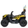 Дитячий двомісний повнопривідний електромобіль Bambi Buggy HardcoreX 06 UA з флагштоками, до 50 кг, жовтий