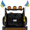 Дитячий двомісний повнопривідний електромобіль Bambi Buggy HardcoreX 06 UA з флагштоками, до 50 кг, жовтий