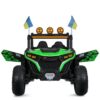Дитячий двомісний повнопривідний електромобіль Bambi Buggy HardcoreX 06 UA з флагштоками, до 50 кг, зелений