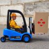 Дитячий електротранспорт Навантажувач Bambi FORKLIFT MX 638 (MP3) з вантажними вилами та багажником, синій