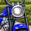 Дитячий двомісний електромотоцикл Bambi Harley-Davidson з підсвіткою та підніжкою (MP3), до 80 кг, до 20 км, синій