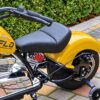 Дитячий двомісний електромотоцикл Bambi Harley-Davidson з підсвіткою та підніжкою (MP3), до 80 кг, до 20 км, жовтий