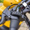 Дитячий двомісний електромотоцикл Bambi Harley-Davidson з підсвіткою та підніжкою (MP3), до 80 кг, до 20 км, жовтий