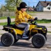 Дитячий повнопривідний електроквадроцикл Bambi OUTLANDER 850 (MP3), жовтий