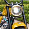 Дитячий двомісний електромотоцикл Bambi Harley-Davidson з підсвіткою та підніжкою (MP3), до 80 кг, до 20 км, жовтий