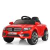 Дитячий електромобіль Bambi Mercedes-Benz Design (MP3) з ручкою для транспортування та багажником, червоний