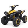 Дитячий електроквадроцикл Bambi Car-А з пультом керування, жовтий