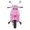 Дитячий електромотоцикл Bambi Vespa (MP3) з багажником та додатковими коліщадками, рожевий