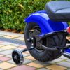 Дитячий двомісний електромотоцикл Bambi Harley-Davidson з підсвіткою та підніжкою (MP3), до 80 кг, до 20 км, синій