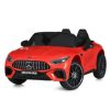 Дитячий двомісний повнопривідний електромобіль Mercedes-Benz AMG SL63 (MP3) з додатковими коліщадками, червоний