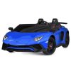 Дитячий двомісний електромобіль Lamborghini Aventador SV (MP3) до 100 кг, синій