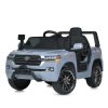 Дитячий електромобіль Toyota Land Cruiser з ручкою+коліщатками для транспортування та рухливим капотом, сірий