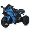 Дитячий триколісний електромотоцикл Yamaha R1 (MP3) з автофарбуванням, блакитний