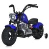 Дитячий двомісний електромотоцикл Bambi Harley-Davidson з підсвіткою та підніжкою (MP3), до 80 кг, до 20 км, синій