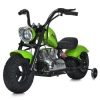 Дитячий двомісний електромотоцикл Bambi Harley-Davidson з підсвіткою та підніжкою (MP3), до 80 кг, до 20 км, зелений