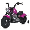 Дитячий двомісний електромотоцикл Bambi Harley-Davidson з підсвіткою та підніжкою (MP3), до 80 кг, до 20 км, рожевий