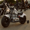 Дитячий двомісний електромотоцикл Bambi Harley-Davidson з підсвіткою та підніжкою (MP3), до 80 кг, до 20 км, білий