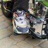 Дитячий двомісний електромотоцикл Bambi Harley-Davidson з підсвіткою та підніжкою (MP3), до 80 кг, до 20 км, зелений