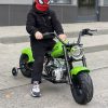 Дитячий двомісний електромотоцикл Bambi Harley-Davidson з підсвіткою та підніжкою (MP3), до 80 кг, до 20 км, зелений