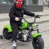 Дитячий двомісний електромотоцикл Bambi Harley-Davidson з підсвіткою та підніжкою (MP3), до 80 кг, до 20 км, зелений