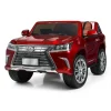 Дитячий двомісний повнопривідний електромобіль Bambi Lexus LX 570 (MP3) з ручкою для транспортування та автофарбуванням, червоний