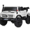 Дитячий двомісний електротранспорт Вантажівка Mercedes Unimog (MP3) з кузовом, до 60 кг, до 15 км, білий