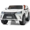 Дитячий двомісний повнопривідний електромобіль Bambi Lexus LX 570 (MP3) з ручкою для транспортування, білий