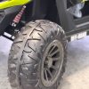 Дитячий двомісний повнопривідний електромобіль Bambi Buggy HardcoreX 06 UA з флагштоками, до 50 кг, зелений
