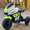 Дитячий електромотоцикл Bambi Yamaha YZR-M1 (MP3) триколісний з підсвіткою, зелено-білий