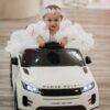 Дитячий електромобіль Bambi Range Rover Evoque (MP3) з додатковими коліщадками, білий