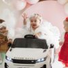Дитячий електромобіль Bambi Range Rover Evoque (MP3) з додатковими коліщадками, білий