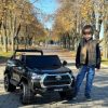 Дитячий двомісний повнопривідний електромобіль Bambi Toyota Hilux з автофарбуванням, чорний