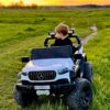 Дитячий повнопривідний електромобіль Bambi Mercedes Design Big Wheels (MP3) з багажником, білий