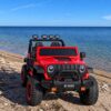 Дитячий електромобіль Bambi Jeep з додатковими ліхтарями, червоний