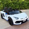 Дитячий електромобіль Lamborghini Aventador SVJ WHITE, повнопривідний, білий