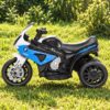 Дитячий триколісний електромотоцикл Bambi BMW RR (MP3), блакитний
