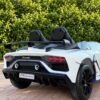 Дитячий електромобіль Lamborghini Aventador SVJ WHITE, повнопривідний, білий