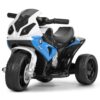 Дитячий триколісний електромотоцикл Bambi BMW RR (MP3), блакитний