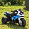 Дитячий триколісний електромотоцикл Bambi BMW RR (MP3), блакитний