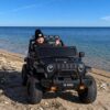 Дитячий електромобіль Bambi Jeep з додатковими ліхтарями, чорний