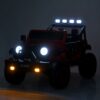 Дитячий електромобіль Bambi Jeep з додатковими ліхтарями, червоний