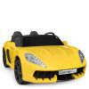 Дитячий двомісний електромобіль Bambi Porsche Cayman до 100 кг, жовтий