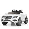 Дитячий електромобіль Bambi Mercedes-Benz Design (MP3) з ручкою для транспортування та багажником, білий