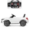 Дитячий електромобіль Bambi Mercedes-Benz Design (MP3) з ручкою для транспортування та багажником, білий